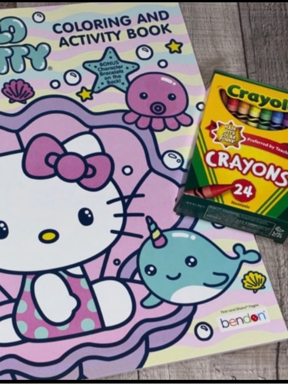 Hello Kitty & Friends Coloring Book w/Crayola 24 Crayons
